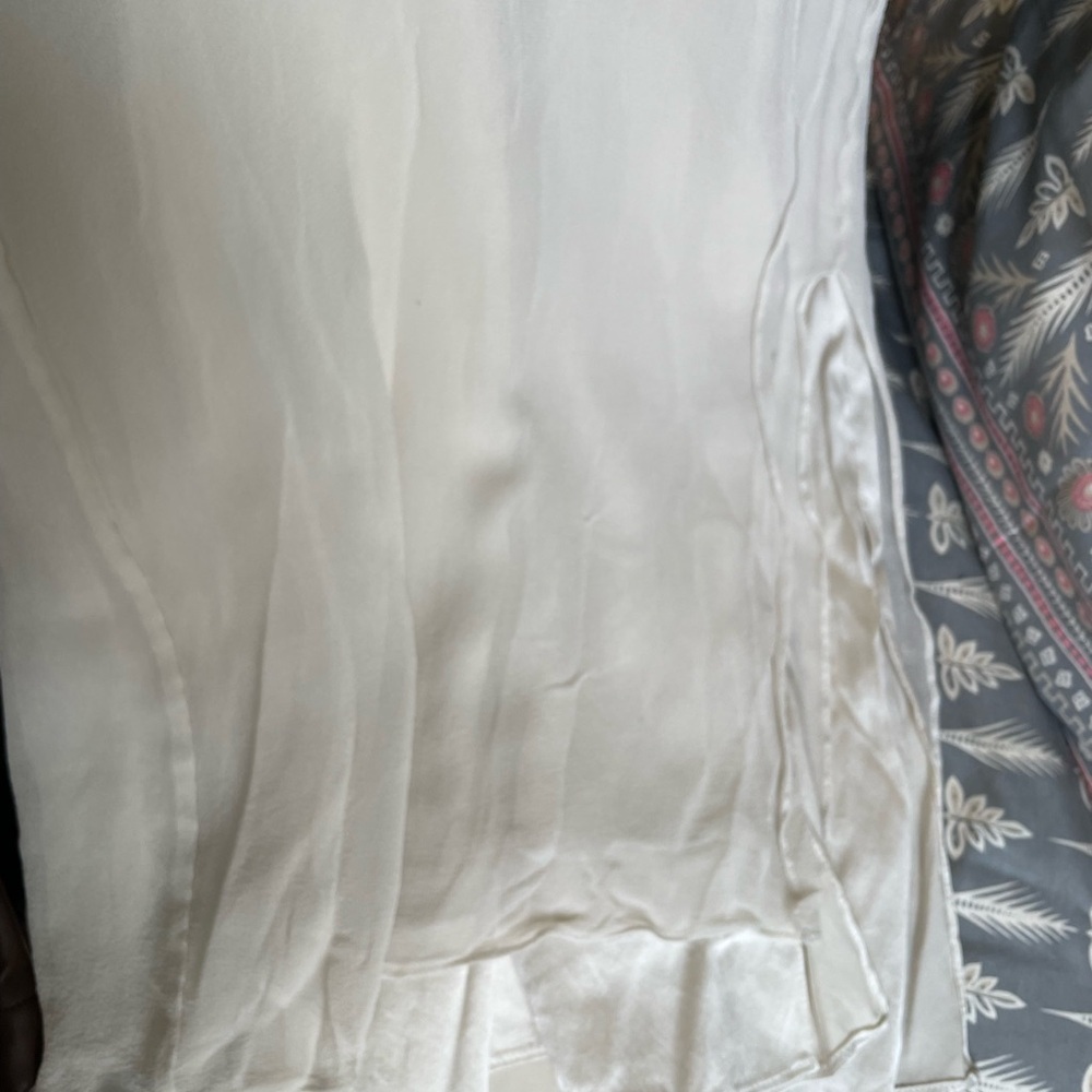 St. John Sport by Marie Gray Cream Wide-Leg Pants - Picture 4 of 6